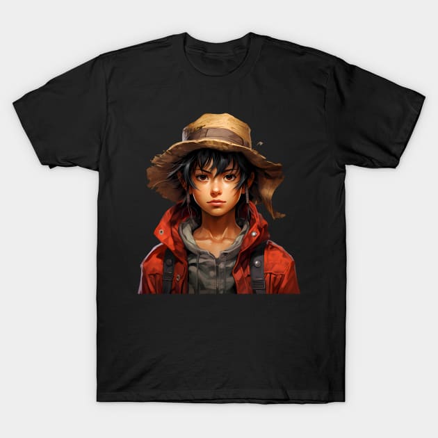 Reimagined Monkey D. Luffy from One Piece T-Shirt by Keciu's Shop